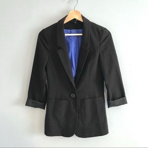 H&M Black Women’s Blazer with Royal Blue Lining